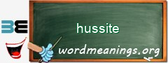 WordMeaning blackboard for hussite